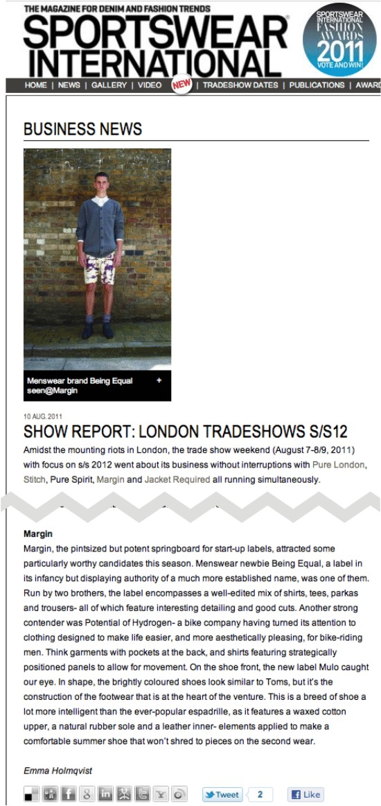 Margin London + Sportswear International