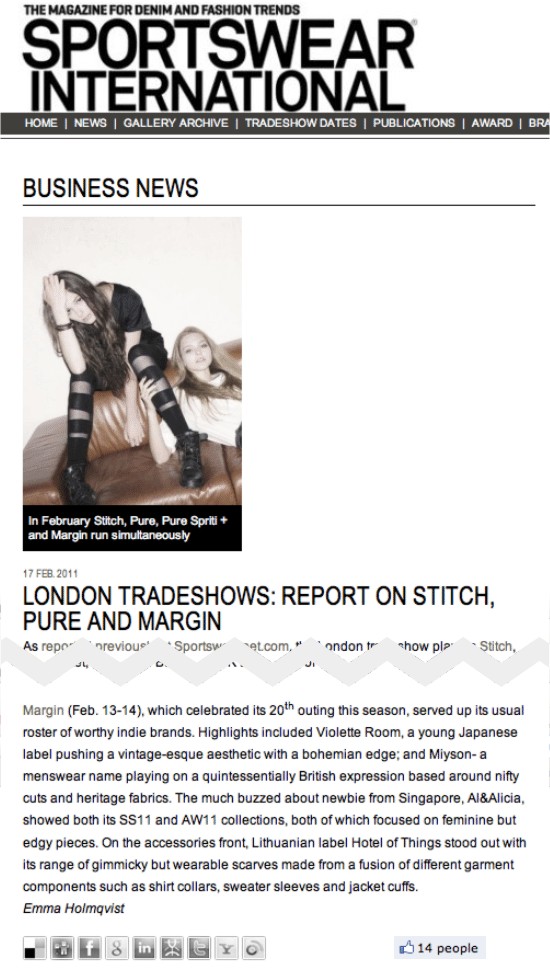 Margin London + Sportswear International