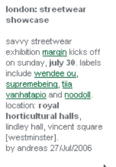 london: streetwear showcase  savvy streetwear exhibition margin kicks off on sunday july 30, labels include wendee ou, supremebeing, tiia vanhatapio and noodoll, location: royal horticultural halls, lindley hall, vincent square [westminster].