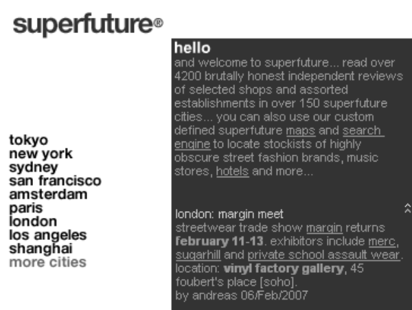 london: margin meet    streetwear trade show margin returns february 11-13. exhibitors include merc, sugarhill and private school assault wear. location: vinyl factory gallery, 45 foubert's place [soho].  by andreas 06/Feb/2007